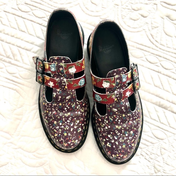 Dr. Martens Shoes - Dr. Martens (Rare) Mary Jane Box-Floral Size 9
